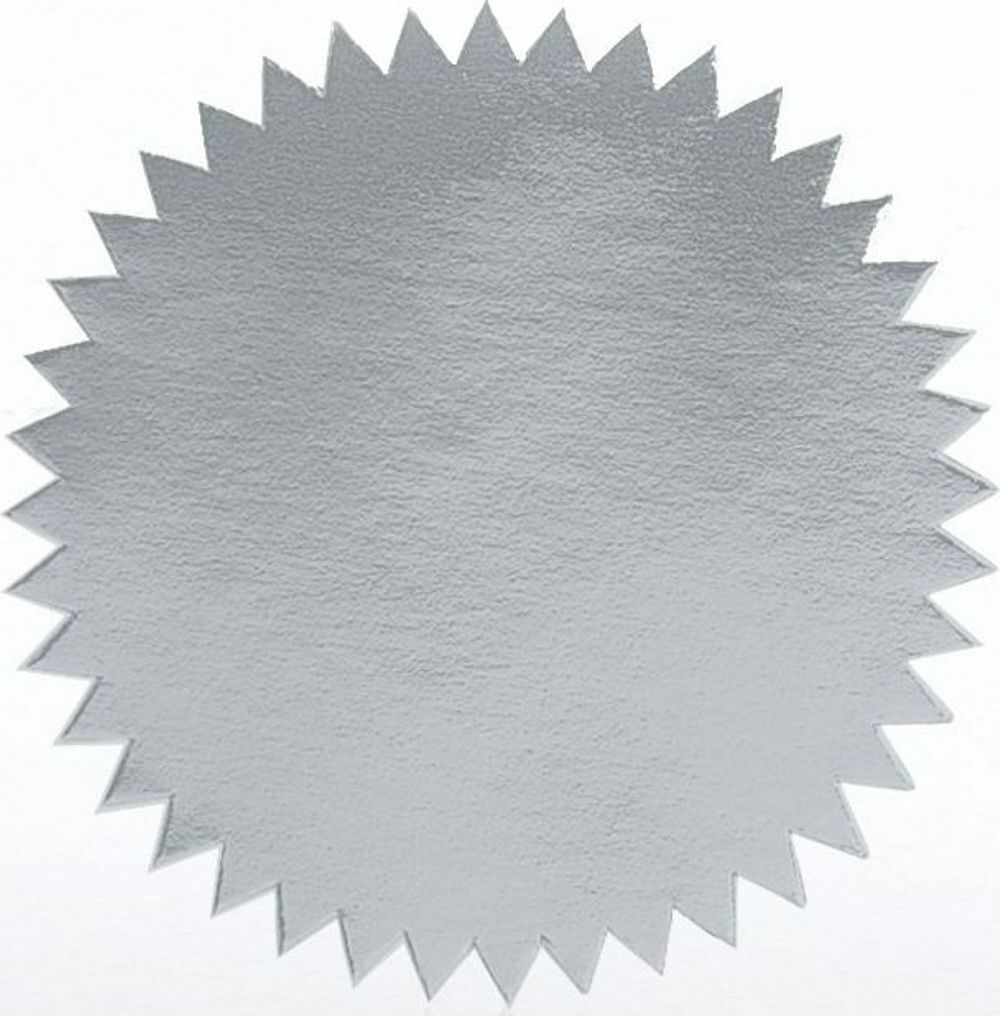 Silver Embossing Label  2&quot; Pkg of 100