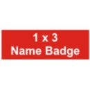 1" x 3" Name Badge