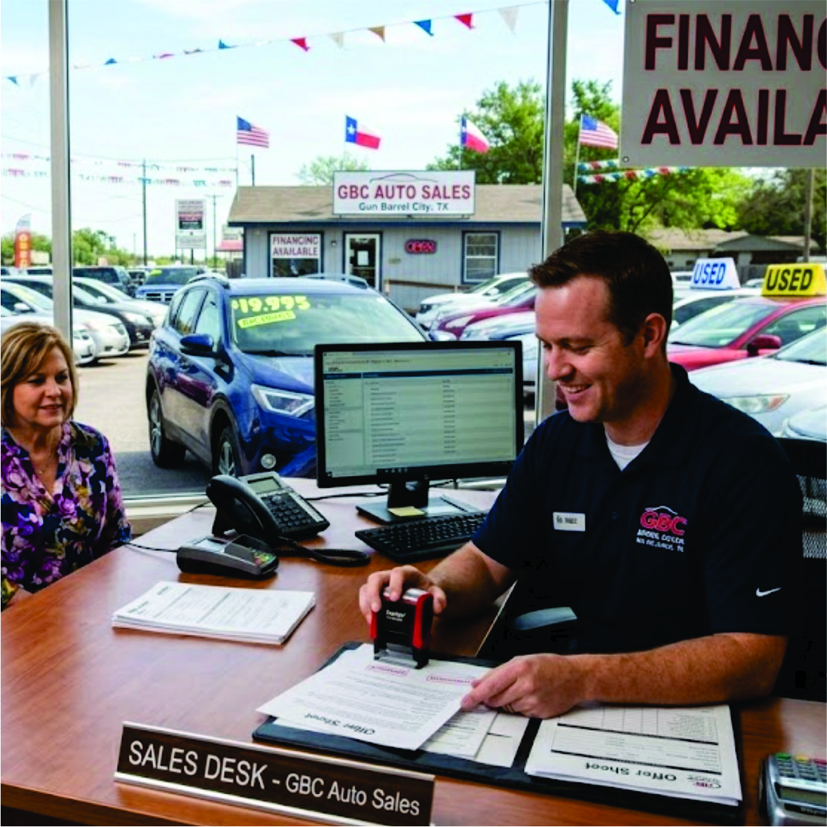 Texas Car Dealer Stamps